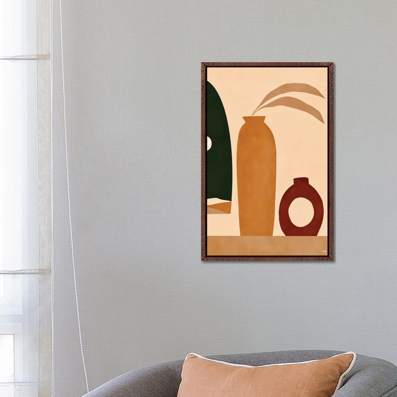 Ochre II by Bria Nicole - Print on Canvas, Classic Brown Wood Framed Canvas, 66.04 cm H x 45.72 cm W