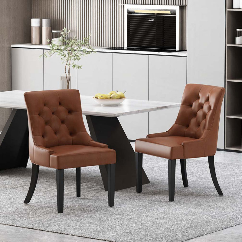 Chaises de salle à manger en bois, Marron clair