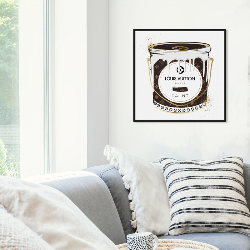 «Luxurious Paint Can II», impression sur toile, Cadre noir, H 12 po x l 12 po