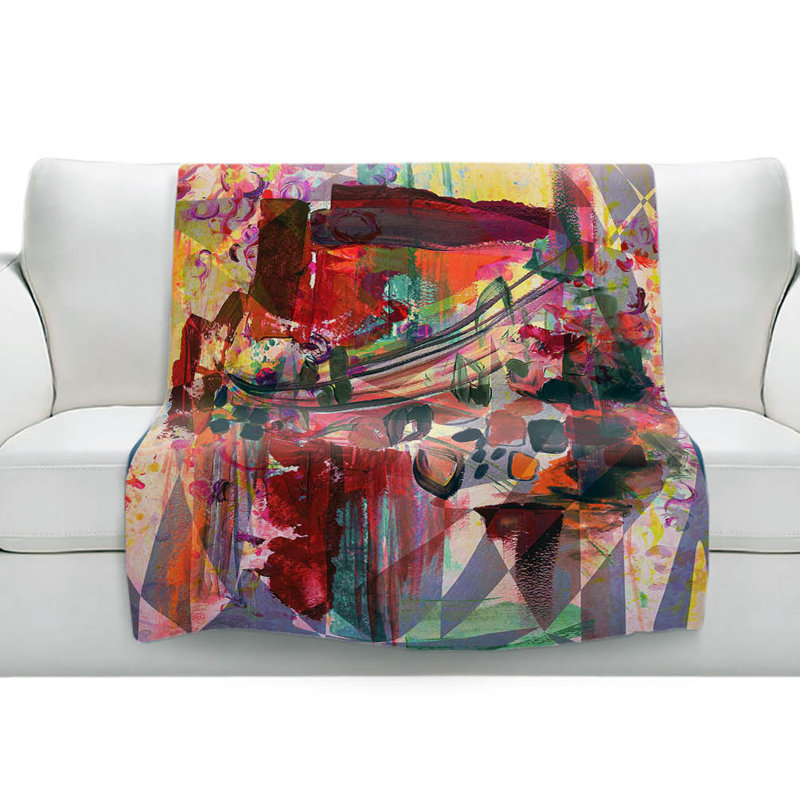 Hand Woven Throw Blanket, 51" W x 60" L