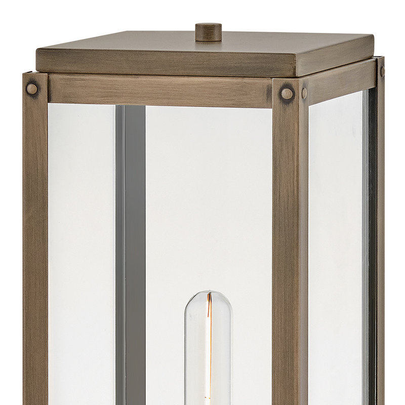 Max Pier Mount Outdoor Lantern, Burnished Bronze, Yes