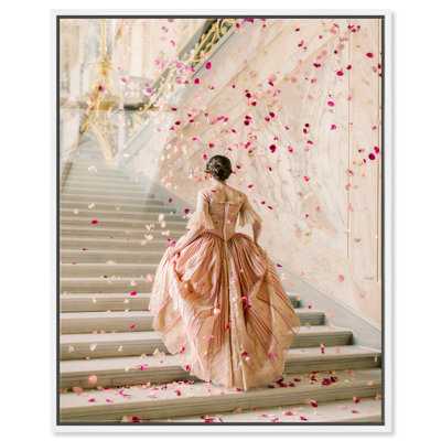Décoration murale rose encadrée à imprimé acrylique par Notoriart, cadre blanc, 24 x 30