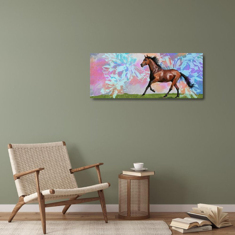 Art sur toile tendue Foundry Select Butcher, Sarah, titre: Free Rein 1 SR-PL-010A, H 18 po x l 40 po