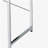 White and Chrome Sliding Base Writing Desk