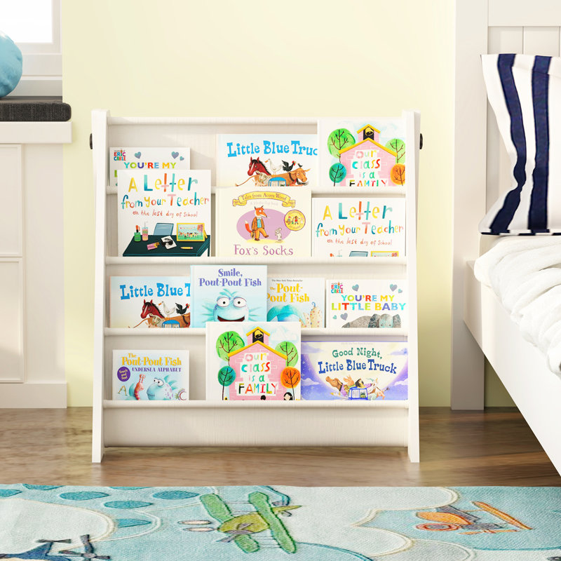 Pridgen 58.4cm H x 58.4cm W Standard Bookcase, (4 shelves) 58.4cm H x 58.4cm W x 53.3cm D, White