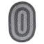 Tapis noir / blanc tressé à la main Enika-847346323