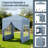 6.5 x 6.5 FT Pop up Canopy Tent with 4 Sidewalls, Wheeled Bag, 4 Sandbags, 8 Stakes-121283444