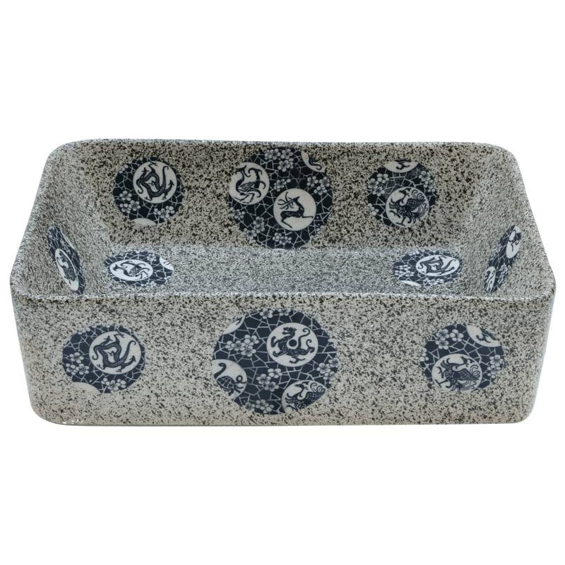 Bay Isle Home Alicha 46mm L x 35.5mm W Grey Ceramic Rectangular Sink