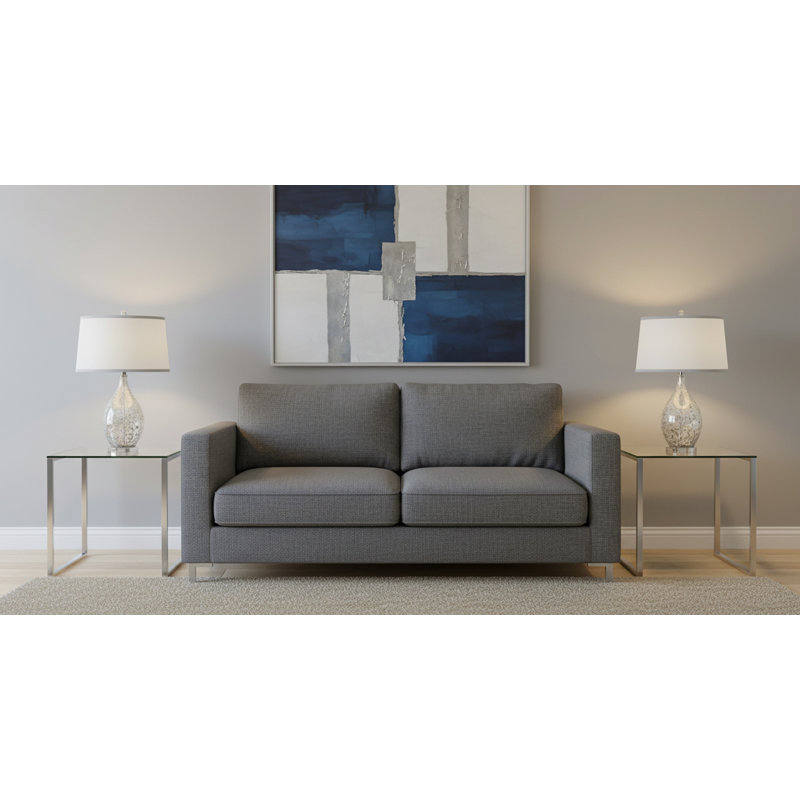 Barletta 28" Gray Speckled Glass Table Lamp