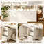 Meuble-lavabo blanc 60 po avec 4 portes à fermeture douce et 3 tiroirs 60 po-944316311