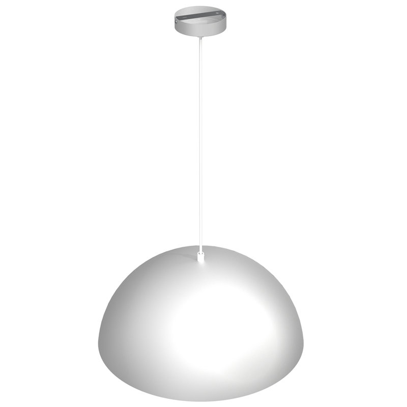 Abdeslam 1 - Light Dome Pendant, 90cm H x 45cm W x 45cm D, White, White/Gold