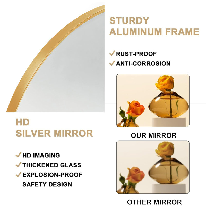 Miroir Kolodny, 20 po x 30 po, Or