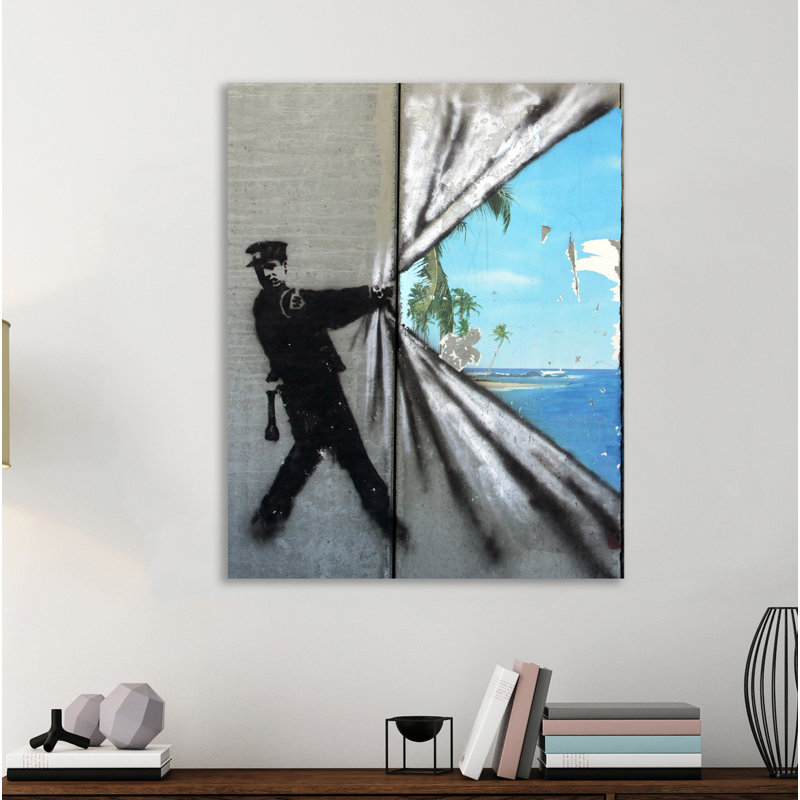 Covering Paradise by Banksy - Wrapped Canvas Print, 38 cm H x 30 cm W x 4 cm D