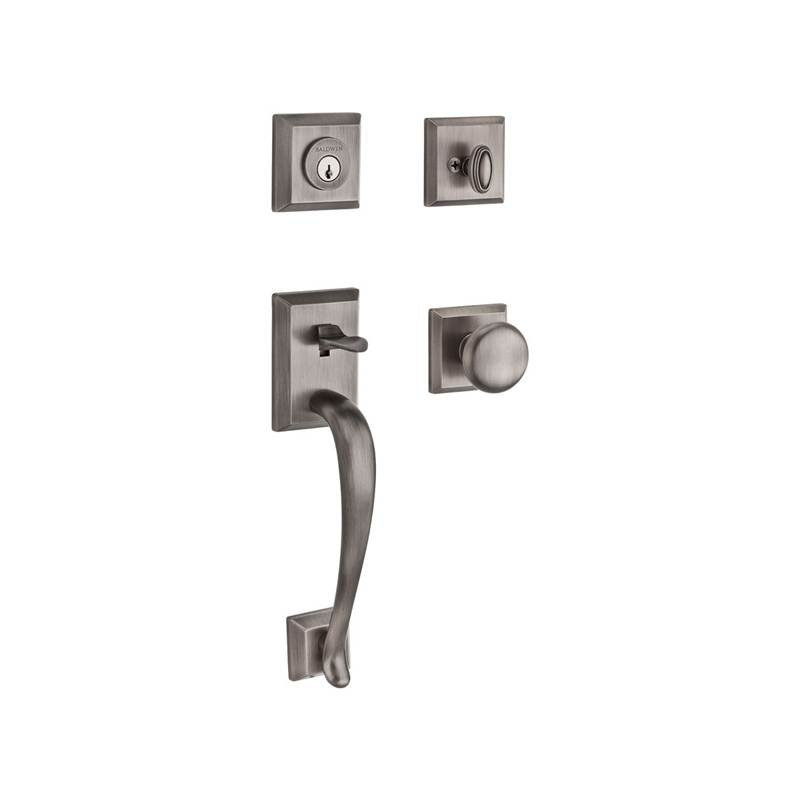 Napa Handleset with Single Cylinder Deadbolt and Door Knob and Rosette, Polished Chrome, Yes, Keyed Different