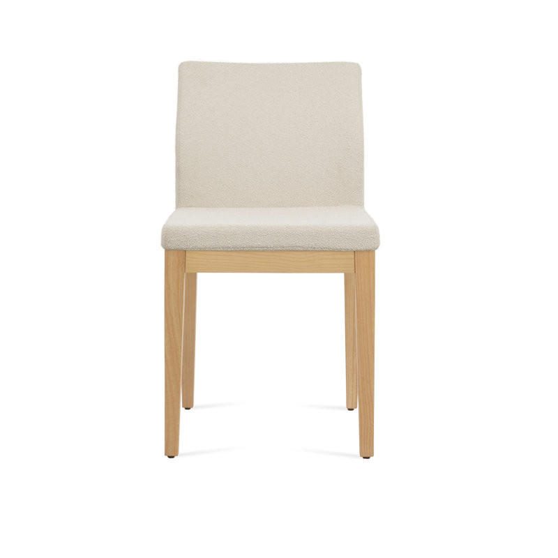 Aria Wood Dining Chair, Camira Wool - Dark Gray, Natural