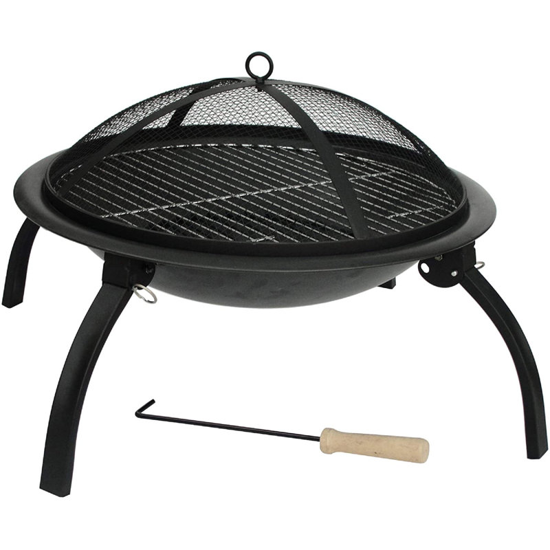 Kivalina Round Metal Wood Burning Smokeless Fire Pit