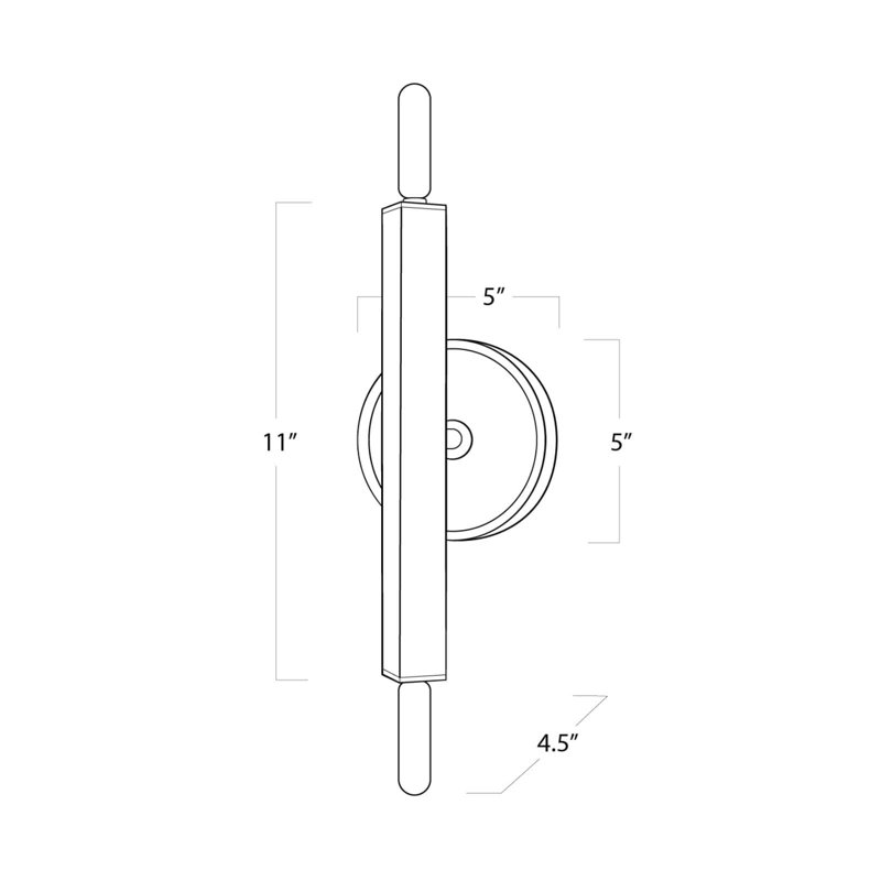 Viper 2 - Light Armed Sconce, Polished Nickel