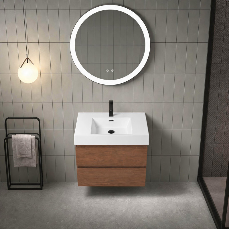 Meuble-lavabo flottant épais de 30 po (RTA), Chêne brun, 30"