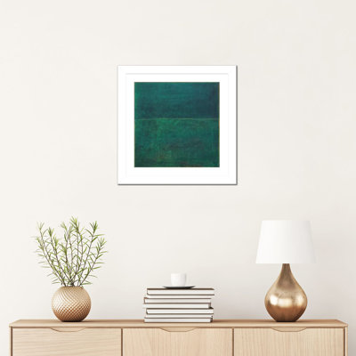 Vert zen I - reproduction d'art murale - papier d'art encadré