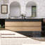 Lavabo de salle de bain en quartz noir mat-450895510