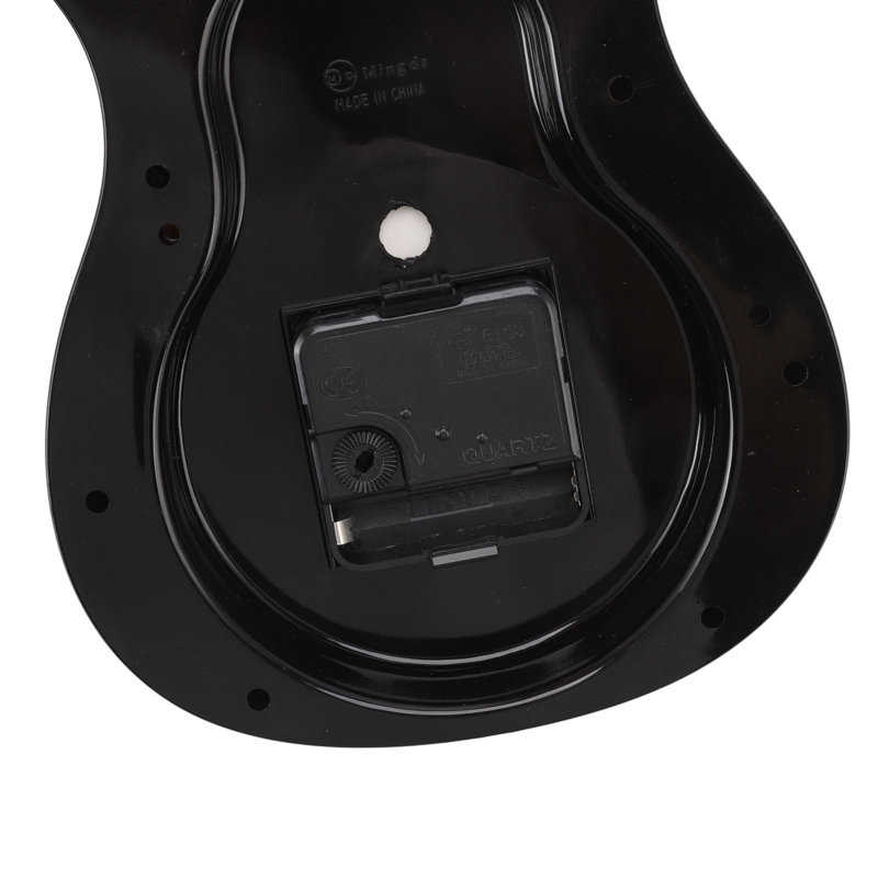 Horloge murale de guitare, simulation de l'heure, décoration précise pour la maison, la chambre d'étudiant ou le dortoir, 5680
