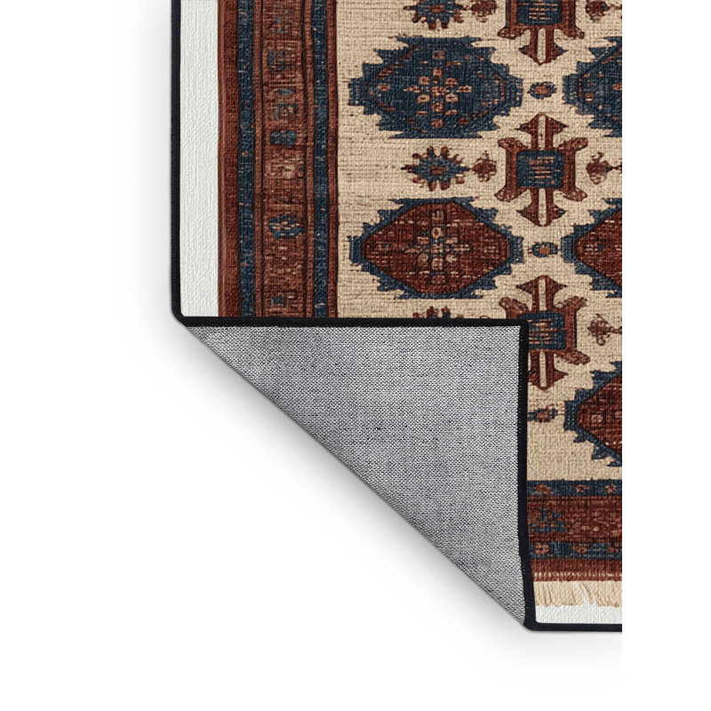 Machine Washable Space Brown Area Rug, Runner 2' x 5'