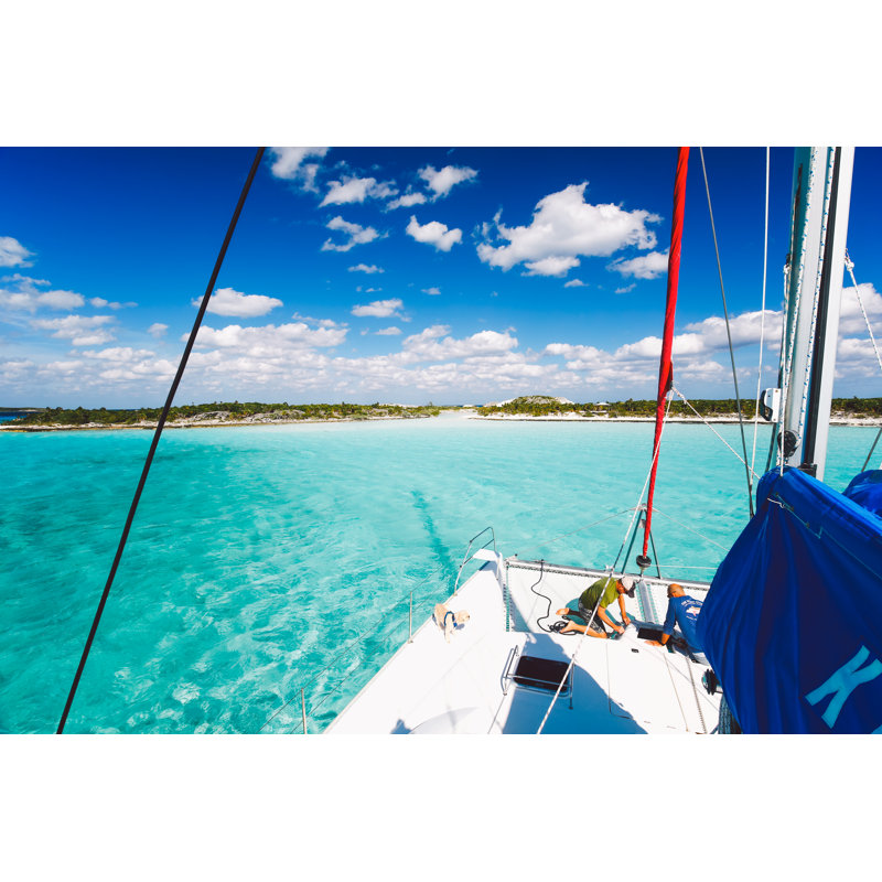 Bahamas On A Sailboat - Wrapped Canvas Print, 30cm H x 46cm W x 3.8cm D
