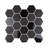 Midnight Absolute Black 3" x 3" Hexagon Porcelain Mosaic Floor & Wall Tile