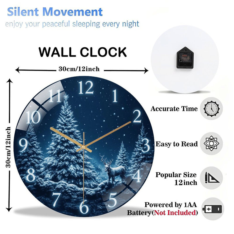 Horloge murale 12 po Winter