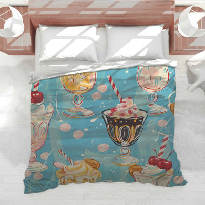 Milkshakes Bedding Food Comforter Retro