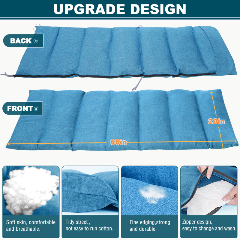 Fauteuil inclinable zéro gravité avec coussin Daisie-Mae, Bleu