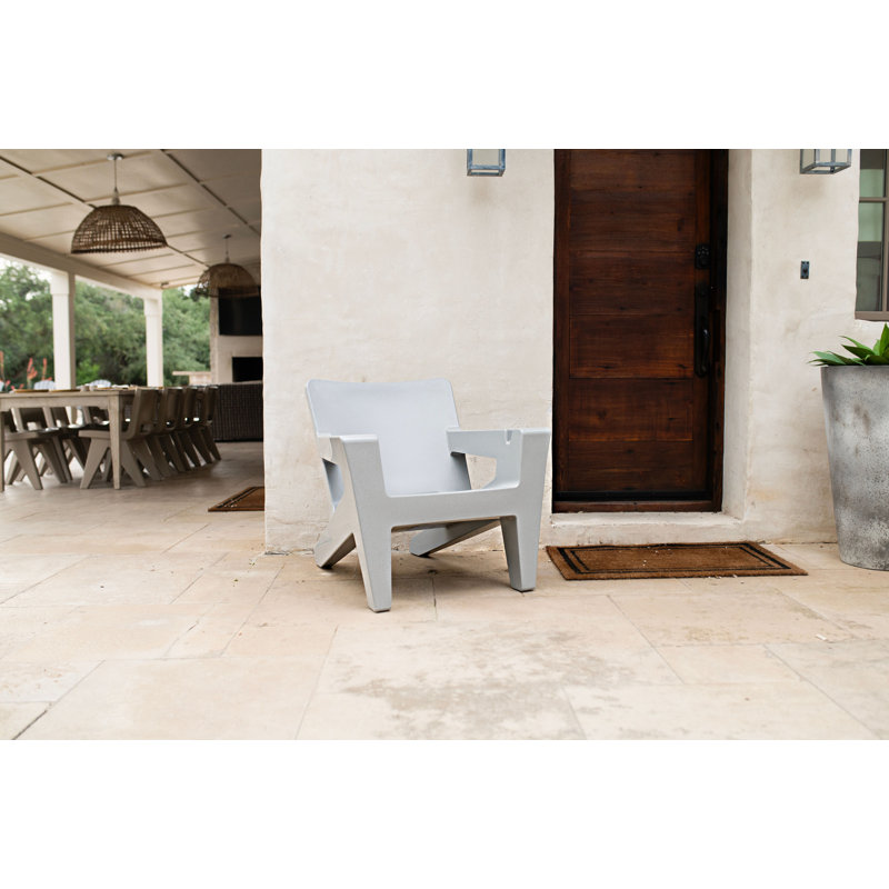 Bask Outdoor Lounge Chair, Concrete Gray
