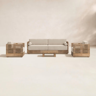 Aerilyn Eucalyptus 5 - Person Patio Conversation Set with Cushions
