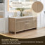Lala 72" Double Bathroom Vanity with Grain White Engineered Stone Countertop without Mirror-600227563
