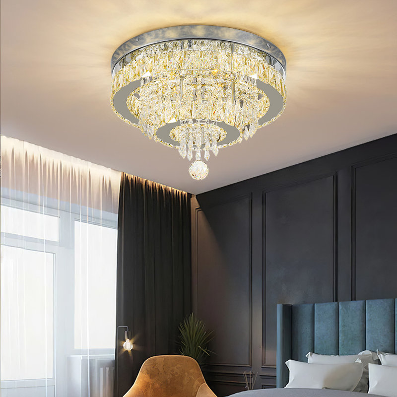 Crystal Semi Flush Mount