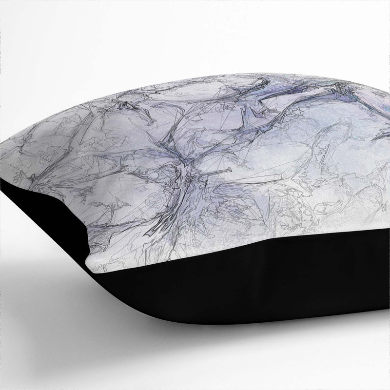 Square Throw Cushion, Black, 40cm H x 40cm W x 15cm D