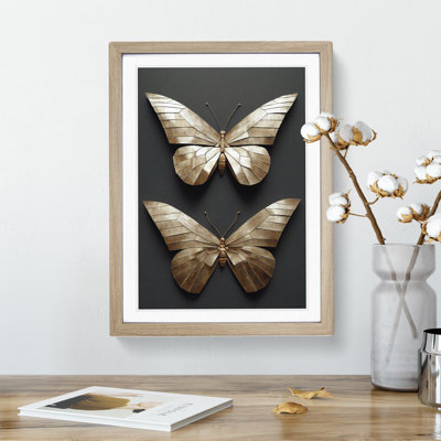 Metal Butterflies - Framed Print