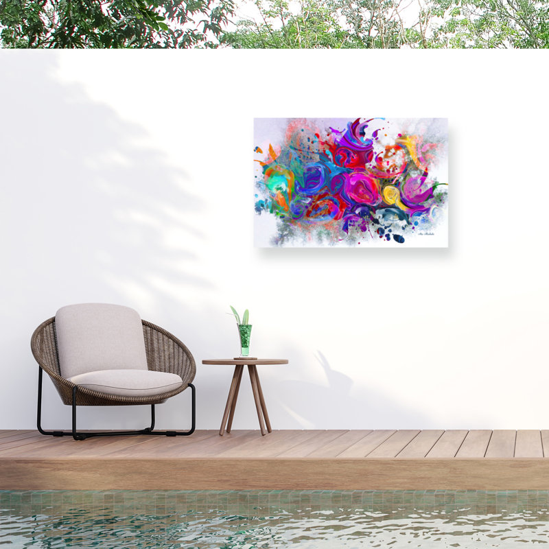 Explosion de couleurs foncées bolognaise sur toile, H 22 po x l 32 po