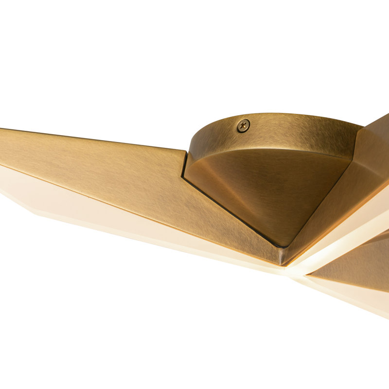 Tachi 2 - Light LED Flush Mount, Vintage Brass, 2.5" H x 18.13" W x 18.13" D