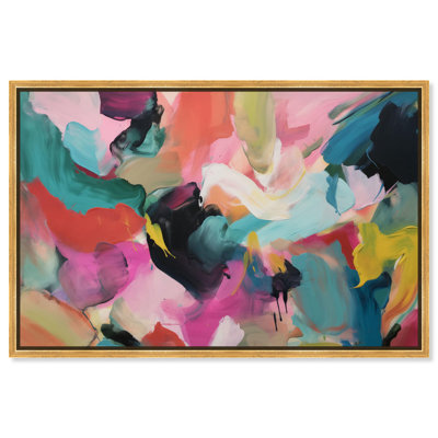 Colorful Glowwave Canvas Maximalist Abstract by Art Remedy