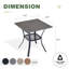 Table de salle à manger d'extérieur carrée L 27,6 po x l 27,6 po Tekeyla-1127553682