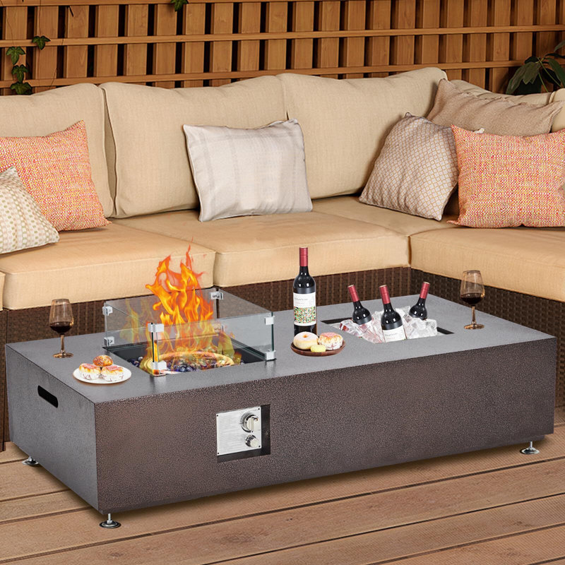 Table foyer au propane 56 pouces, Bronze Brown