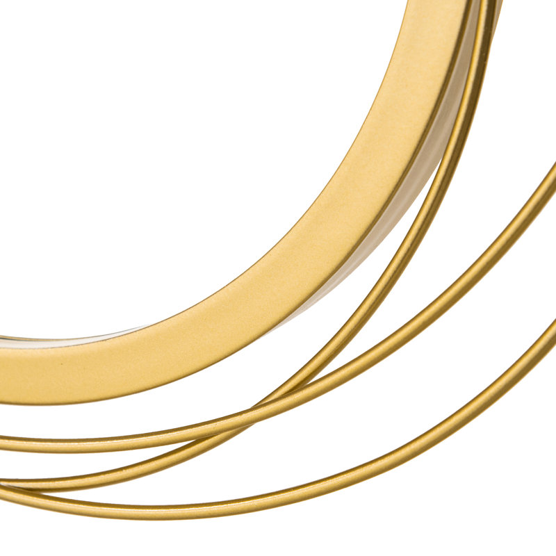 Gold Decorative Wall Art With Metal Mirrors - 3D, 42.25"X22 3D Decor For Bedroom And Living Room,