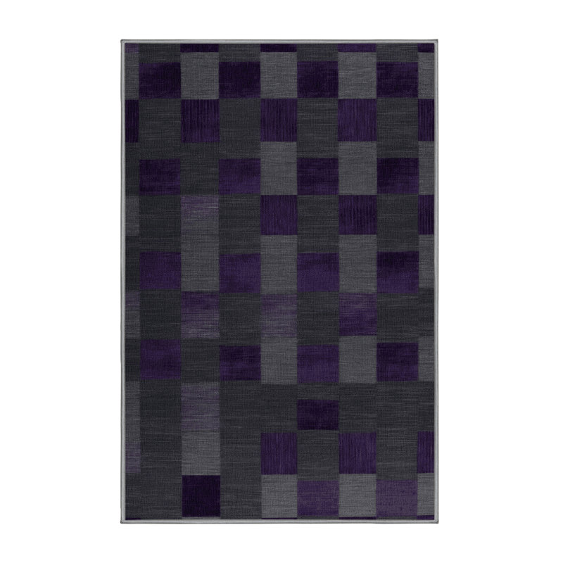Tapis mauve lavable à la machine, Rectangle 3 pi x 5 pi