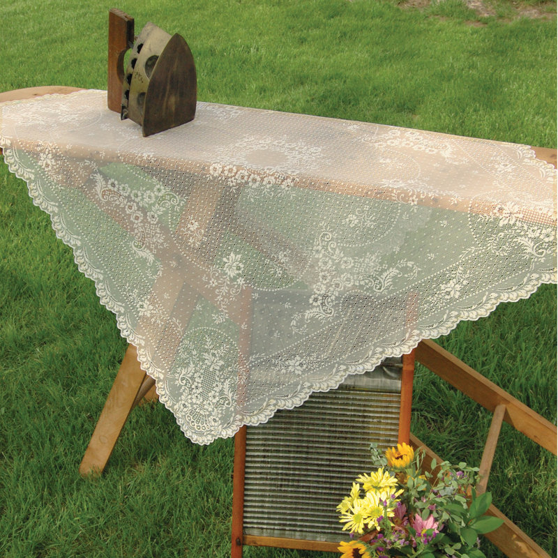 Cornelia Floral Square Tablecloth, Ecru