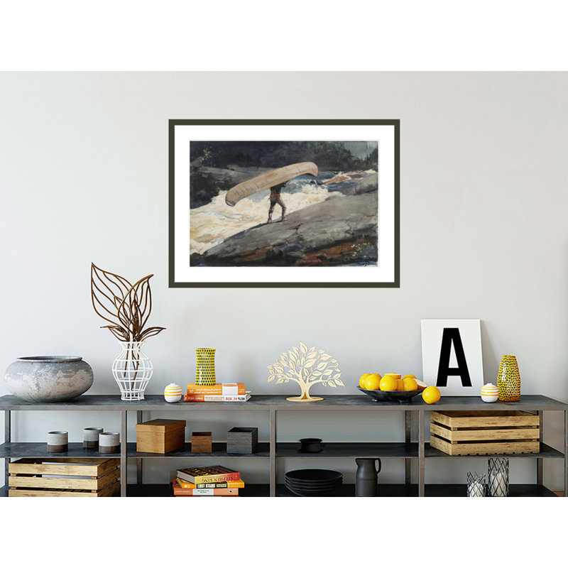 «The Portage» par Winslow Homer, impression giclée sur cadre, H 30,15 po x l 41,5 po