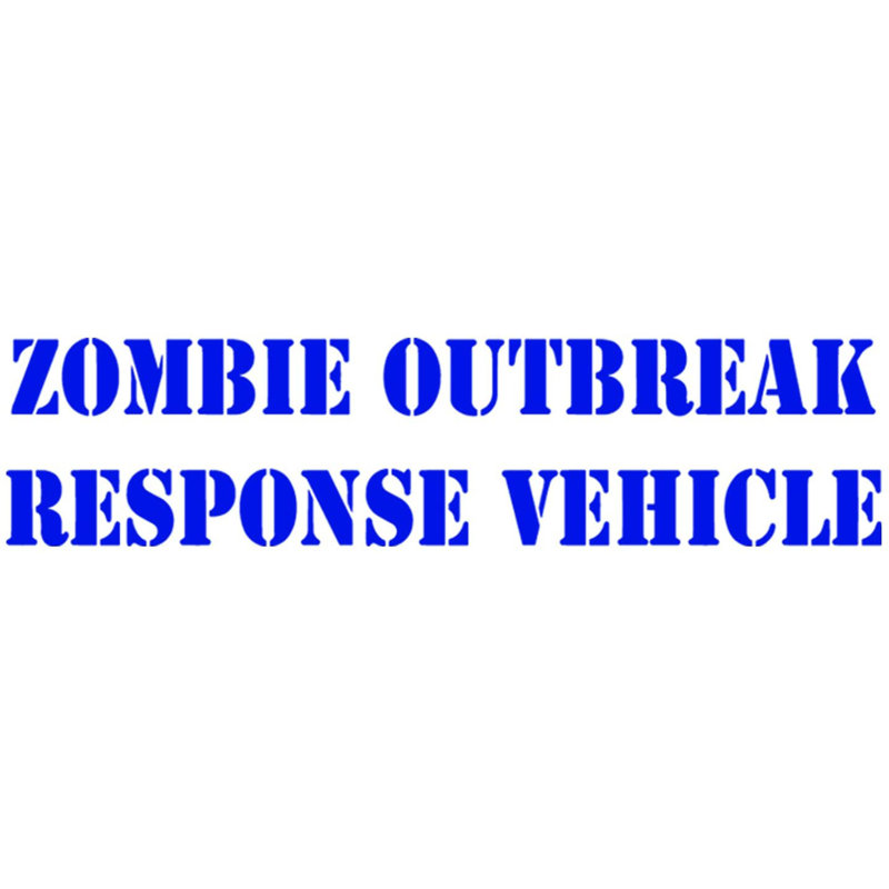Text & Numbers Window Decal, Blue