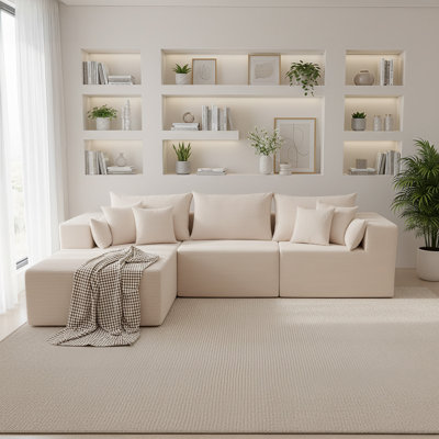 Modular and combinable L-shaped sofa by Ebern Designs