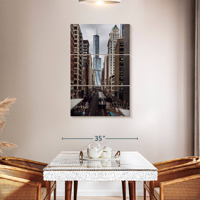 Nicci Chicago Train Ride, 45" H x 28" W