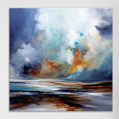 Sand Spin, peinture sur toile tendue, H 18 po x l 18 po x P 1,5 po, Pas de tapis, Toile tendue